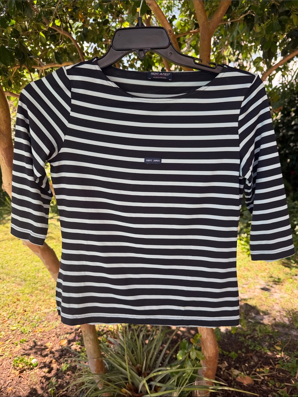 Saint James Striped Shirt Made in France Navy & Light Blue classic nautical